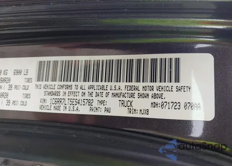 2014 Ram 1500 Lone Star z USA, uszkodzony, nr VIN 1C6RR7LT5ES415782